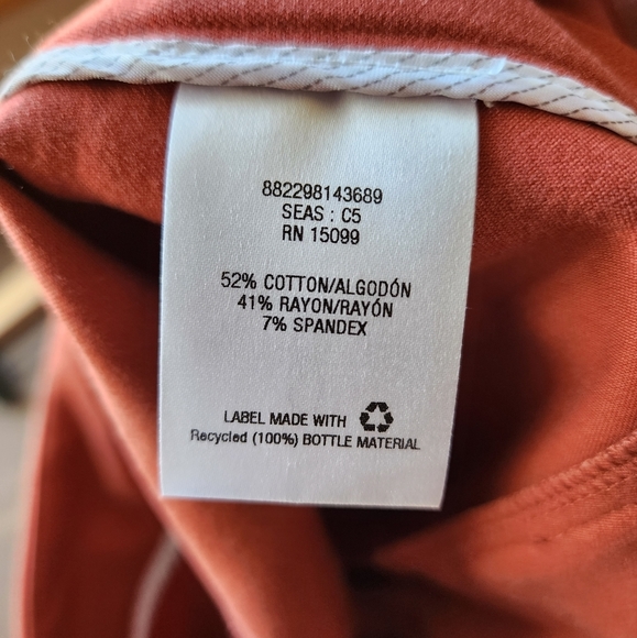 Metaphor Terracotta Straight Leg Cotton Blend Trousers Slacks, Size 6 - Picture 9 of 9